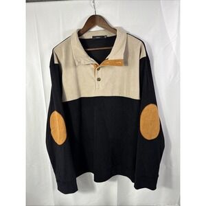 Vodikar Men's Corduroy Pullover Long Sleeve , Color Block Design.